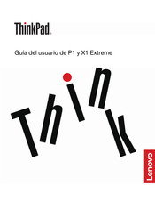 Lenovo ThinkPad P1 Extreme Guia Del Usuario