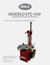 ERKCO ETC-430 Manual De Operación Y Mantenimiento