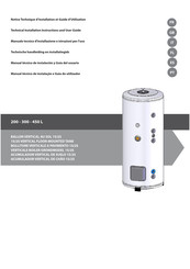 Ariston Thermo 1S 300 L Manual Técnico De Instalación Y Guía Del Usuario