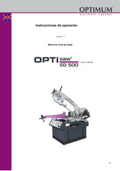 Optimum OPTIsaw SD 500 Instrucciones De Operación