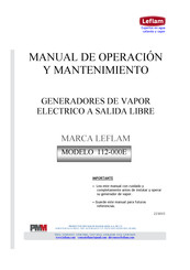 Leflam 112-000E Manual De Operación Y Mantenimiento