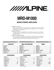 Alpine MRD-M1000 Manual De Operación