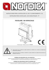 La Nordica FOCOLARE 100 BIFACCIALE Instrucciones Para La Instalación, El Uso Y El Mantenimiento