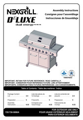 Nexgrill Deluxe 730-0898A Instrucciones De Ensamblaje