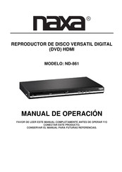 Naxa ND-861 Manual De Operación