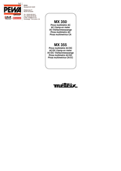 Metrix MX 350 Manual De Instrucciones
