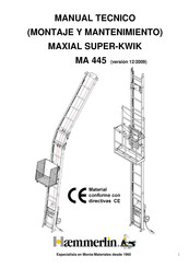 HAEMMERLIN MAXIAL SUPER-KWIK MA 445 Manual Tecnico