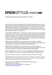 Epson STYLUS PHOTO 1200 Manual De Instrucciones