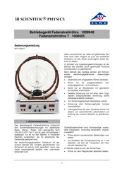 ELWE 3B SCIENTIFIC PHYSICS Instrucciones De Uso