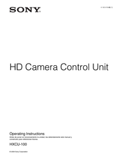 Sony HXCU-100 Instrucciones Del Operador