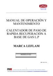 Leflam 022 Manual De Operación Y Mantenimiento