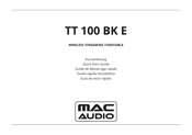 MAC Audio TT 100 BK E Guia De Inicio Rapido