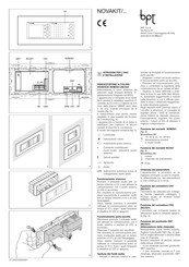 Bpt NOVAKIT Serie Nstrucciones Para La Utilización Y Instalación