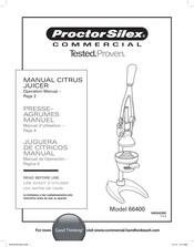 ProctorSilex 66400 Manual De Operación