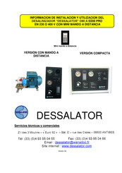 DESSALATOR PRO D90 Informacion De Instalación Y Utilizacion