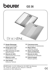 Beurer Designline GS 36 Manual De Instrucciones Para El Uso