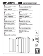 DuraMax Eco Pent Roof 2.6x1.2 Manual Del Proprietario / Usario