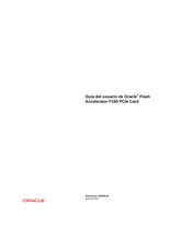 Oracle Flash Accelerator F160 Guia Del Usuario