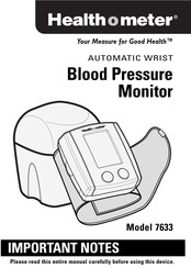 Health O Meter 7633 Manual De Instrucciones