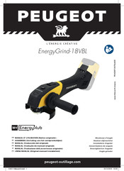 PEUGEOT EnergyGrind-18VBL Manual