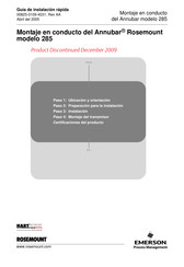 Emerson Rosemount Annubar 285 Guía De Instalación Rápida