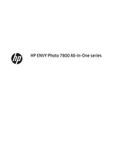 HP ENVY Photo 7800 All-in-One Serie Manual Del Usuario