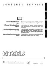 Jonsered GT26D Manual De Instrucciones