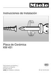 Miele KM 451 Instrucciones De Instalación