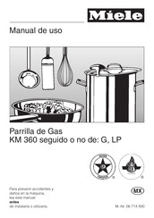 Miele KM 360 LP Manual De Uso