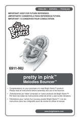 Bright Starts pretty in pink Melodies Bouncer Manual Del Usuario