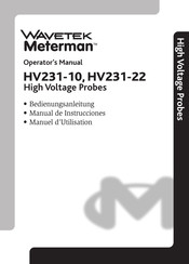 Meterman WAVETEK HV231-10 Manual De Instrucciones