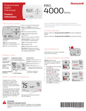 Honeywell PRO 4000 Serie Informacion De Producto