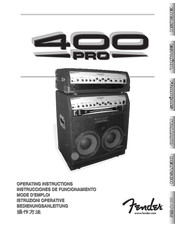 Fender 400 PRO Instrucciones De Funcionamiento