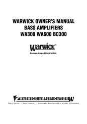 Warwick WA600 El Manual Del Propietario