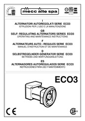 Mecc Alte spa ECO3-3S Instrucciones Para Uso Y Mantenimiento