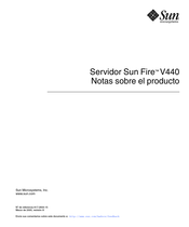 Sun V440 Notas Sobre El Producto