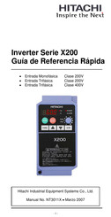 Hitachi X200 Serie Guía De Referencia Rápida