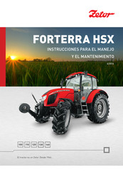 Zetor FORTERRA HSX 100 Instrucciones Para El Manejo Y El Mantenimiento