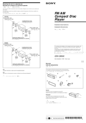 Sony CDX-C9500 Instalación / Conexiones