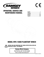 RAMSEY WINCH RPH-15000 Manual De Operacion, Servicio Y Mantenimiento