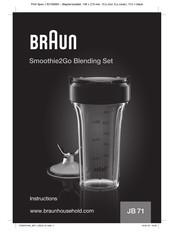 Braun Smoothie2Go JB 71 Manual De Instrucciones