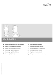 Wilo Drain MTC 32 Instrucciones De Instalación Y Funcionamiento