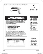 Sunex Tools SX494 Manual De Instrucciones