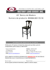 Victory Land Group BH084-001-72-19 Instruccions De Asemblaje