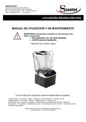 Santos 62 Manual De Utilización Y De Mantenimiento