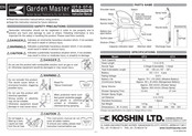 Koshin Garden Master GT-5 Manual De Instrucciones