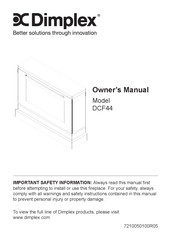 Dimplex DCF44 Manual Del Propietário