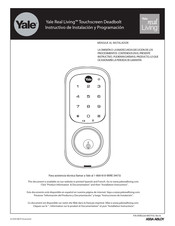 Assa Abloy Yale Real Living YRT210 Instructivo De Instalación Y Programación