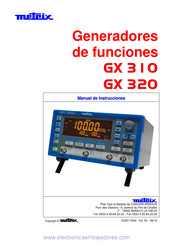 Metrix GX 310 Manual De Instrucciones