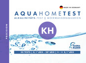 Fauna Marin AQUA HOME TEST KH Guia De Inicio Rapido